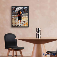 Cargar imagen en el visor de la galería, Pintar Por Números - Chica Bajo La Lluvia - Figuredart - Romanticismo