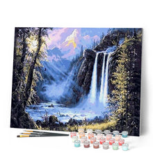 Cargar imagen en el visor de la galería, Pintar Por Números - El Sol Brilla En La Cascada - Figuredart - Paisajes