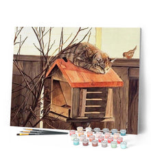 Cargar imagen en el visor de la galería, Pintar Por Números - Gato En Un Buzón - Figuredart - Animales Gatos
