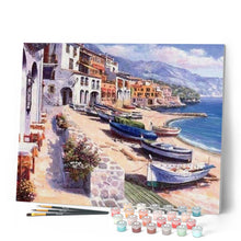Cargar imagen en el visor de la galería, Pintar Por Números - Naves Costeras - Figuredart - Barcos Paisajes
