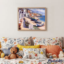 Cargar imagen en el visor de la galería, Pintar Por Números - Naves Costeras - Figuredart - Barcos Paisajes