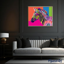 Cargar imagen en el visor de la galería, Cebra pop art