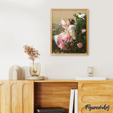 Cargar imagen en el visor de la galería, Pintar Por Números - Ángel Y Palomas - Figuredart - Flores Romanticismo