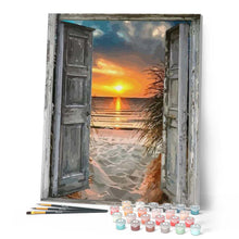 Cargar imagen en el visor de la galería, Pintar por números | La puerta cerca del mar | Novedades Paisajes Intermedio | FiguredArt