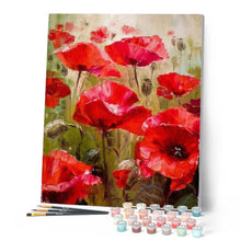 Cargar imagen en el visor de la galería, Pintar Por Números - Nueva Flor Roja - Figuredart - Flores