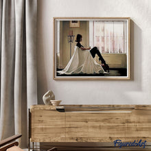 Cargar imagen en el visor de la galería, Pintar Por Números - Una Mujer Sentada En La Ventana - Figuredart - Ciudades Romanticismo