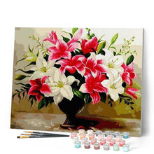 Cargar imagen en el visor de la galería, Pintar Por Números - Lirio Rosado - Figuredart - Flores