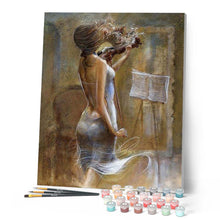 Cargar imagen en el visor de la galería, Pintar Por Números - Chica Con El Violín - Figuredart - Desnudos