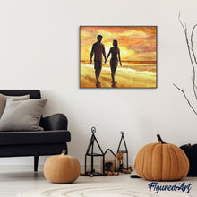 Cargar imagen en el visor de la galería, Pintar Por Números - Pareja Cojiéndose De Las Manos - Figuredart - Romanticismo