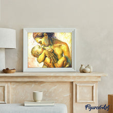Cargar imagen en el visor de la galería, Pintar Por Números - Madre Desnuda - Figuredart - Desnudos Romanticismo