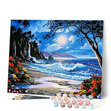 Cargar imagen en el visor de la galería, Pintar Por Números - Luna Sobre El Mar - Figuredart - Paisajes