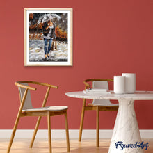 Cargar imagen en el visor de la galería, Pintar Por Números - Chica Paraguas Transparente - Figuredart - Romanticismo