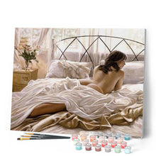 Cargar imagen en el visor de la galería, Pintar Por Números - Mujer Desnuda En La Cama - Figuredart - Desnudos