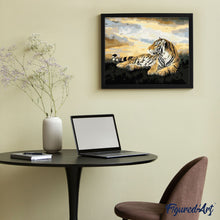 Cargar imagen en el visor de la galería, Pintar Por Números - Tigre Agazapado - Figuredart - Animales Tigres