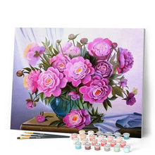 Cargar imagen en el visor de la galería, Pintar Por Números - Jarrón De Corazón Amarillo Rosa - Figuredart - Flores