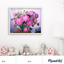 Cargar imagen en el visor de la galería, Pintar Por Números - Jarrón De Corazón Amarillo Rosa - Figuredart - Flores