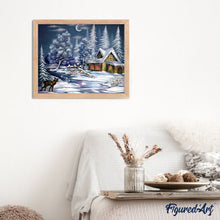 Cargar imagen en el visor de la galería, Pintar Por Números - Casa En La Nieve - Figuredart - Paisajes