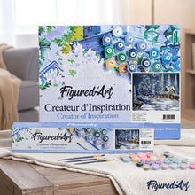 Cargar imagen en el visor de la galería, Pintar Por Números - Casa En La Nieve - Figuredart - Paisajes