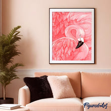 Cargar imagen en el visor de la galería, Pintar Por Números - Flamenco Florido - Figuredart - Animales