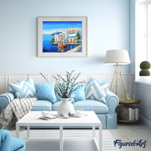 Cargar imagen en el visor de la galería, Pintar Por Números - Casa Costera - Figuredart - Barcos Paisajes