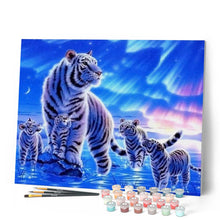 Cargar imagen en el visor de la galería, Pintar Por Números - Tigre Blanco - Figuredart - Animales Tigres