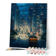 Cargar imagen en el visor de la galería, Pintar Por Números - Noche En La Ciudad - Figuredart - Ciudades