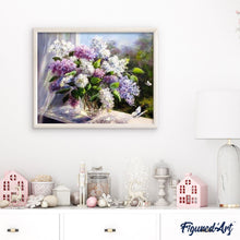 Cargar imagen en el visor de la galería, Pintar Por Números - Florero Púrpura - Figuredart - Flores