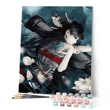 Cargar imagen en el visor de la galería, Pintar Por Números - Personaje Con Espada - Figuredart - Deseos De Otros Lugares Flores