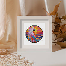 Cargar imagen en el visor de la galería, Mini Diamond Painting 15x20cm (4 piezas) - Aves Tropicales y Atardecer