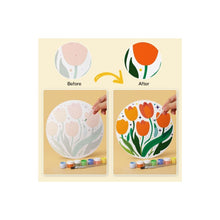 Cargar imagen en el visor de la galería, Mini Serie Pintar por Números - discos de Ø20cm (6 piezas) - Colección Bloom