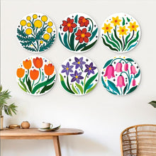 Cargar imagen en el visor de la galería, Mini Serie Pintar por Números - discos de Ø20cm (6 piezas) - Colección Bloom