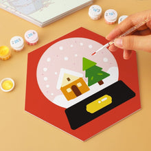 Cargar imagen en el visor de la galería, Mini Serie Pintar por Números - Hexágonos (6 piezas) - Set navideño