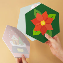 Cargar imagen en el visor de la galería, Mini Serie Pintar por Números - Hexágonos (6 piezas) - Set navideño