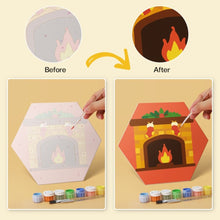 Cargar imagen en el visor de la galería, Mini Serie Pintar por Números - Hexágonos (6 piezas) - Set navideño