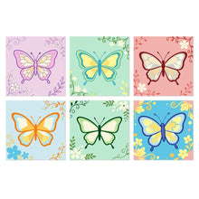 Cargar imagen en el visor de la galería, Mini Serie Pintar por Números 20x20cm (6 piezas) - Mariposas pastel 1 Figured'Art