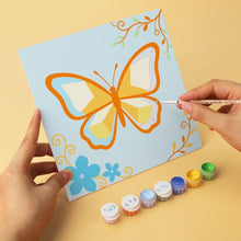 Cargar imagen en el visor de la galería, Mini Serie Pintar por Números 20x20cm (6 piezas) - Mariposas pastel 1