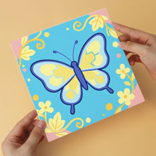 Cargar imagen en el visor de la galería, Mini Serie Pintar por Números 20x20cm (6 piezas) - Mariposas pastel 1