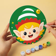 Cargar imagen en el visor de la galería, Mini Serie Pintar por Números - discos de Ø20cm (6 piezas) - Set de personajes festivos