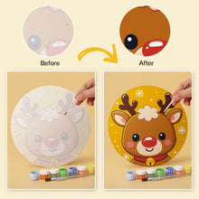 Cargar imagen en el visor de la galería, Mini Serie Pintar por Números - discos de Ø20cm (6 piezas) - Set de personajes festivos