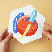 Cargar imagen en el visor de la galería, Mini Serie Pintar por Números - Hexágonos (6 piezas) - Icono de galaxia