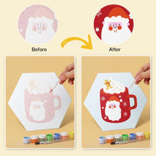 Cargar imagen en el visor de la galería, Mini Serie Pintar por Números - Hexágonos (6 piezas) - Tazas acogedoras de invierno