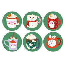 Cargar imagen en el visor de la galería, Mini Serie Pintar por Números - discos de Ø20cm (6 piezas) - Tazas navideñas Figured'Art
