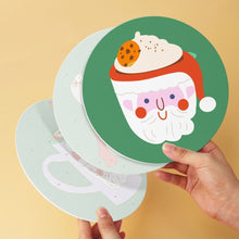 Cargar imagen en el visor de la galería, Mini Serie Pintar por Números - discos de Ø20cm (6 piezas) - Tazas navideñas