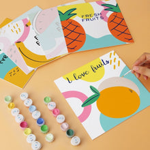 Cargar imagen en el visor de la galería, Mini Serie Pintar por Números 20x20cm (6 piezas) - Frutas frescas