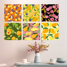 Cargar imagen en el visor de la galería, Mini Serie Pintar por Números 20x20cm (6 piezas) - Patrón frutal