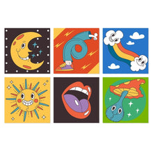 Cargar imagen en el visor de la galería, Mini Serie Pintar por Números 20x20cm (6 piezas) - Iconos pop retro Figured'Art