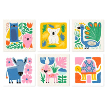 Cargar imagen en el visor de la galería, Mini Serie Pintar por Números 20x20cm (6 piezas) - Fauna pintada 1 Figured'Art