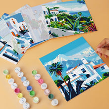 Cargar imagen en el visor de la galería, Mini Serie Pintar por Números 20x20cm (6 piezas) - Pinceladas mediterráneas