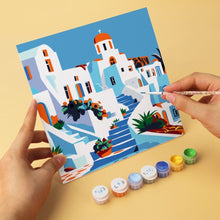 Cargar imagen en el visor de la galería, Mini Serie Pintar por Números 20x20cm (6 piezas) - Pinceladas mediterráneas