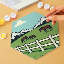 Cargar imagen en el visor de la galería, Mini Serie Pintar por Números - Hexágonos (6 piezas) - Vida en el establo